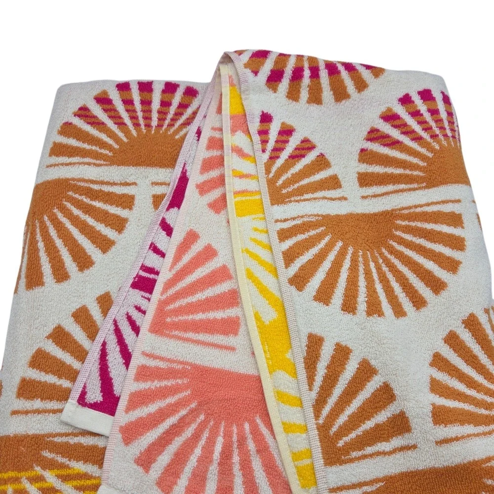 Rachel‎ Zoe Warm Sunny Multicolor Oversized Beach Towel 40x70 Spring Summer